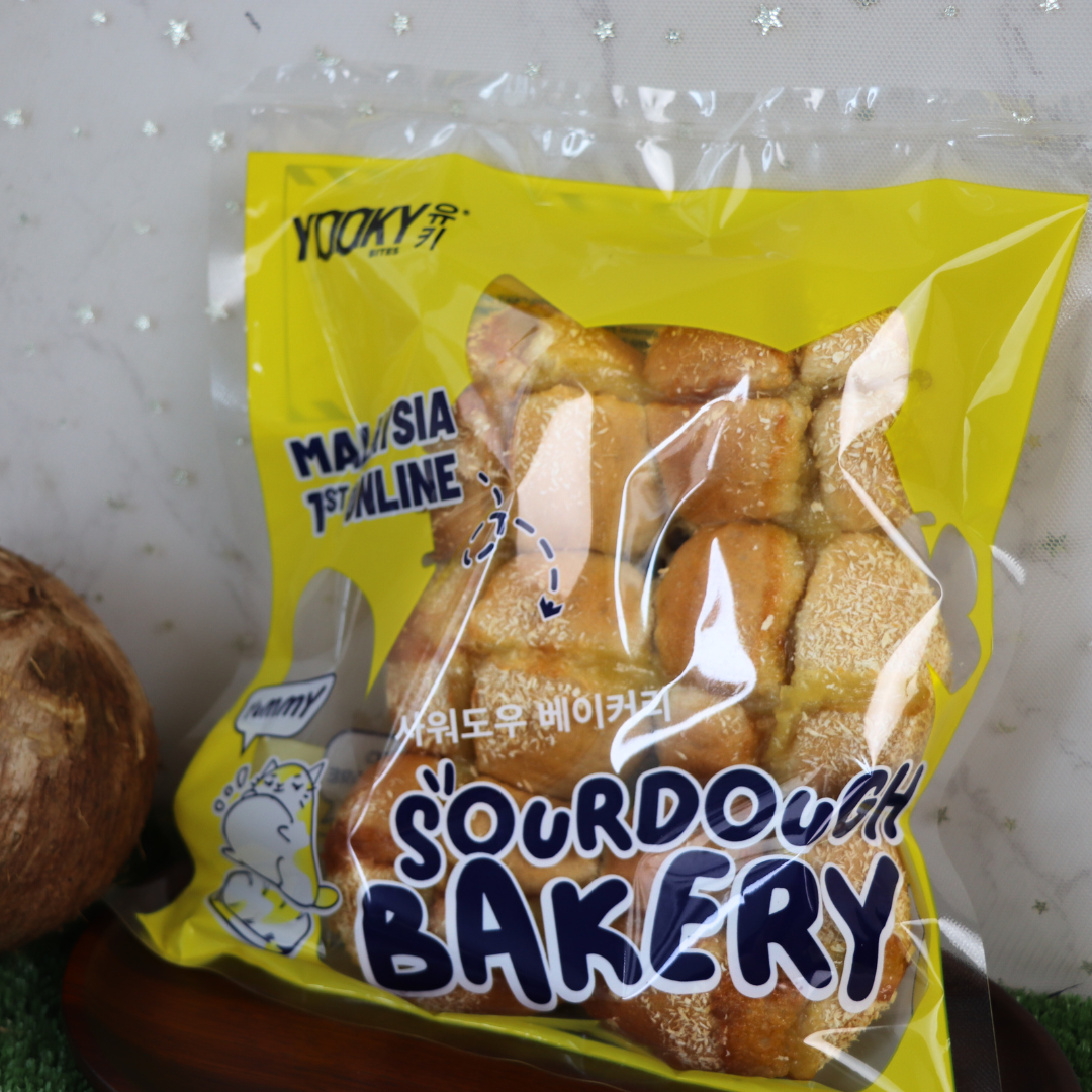 Pandan Kaya Coconut Sourdough Bun