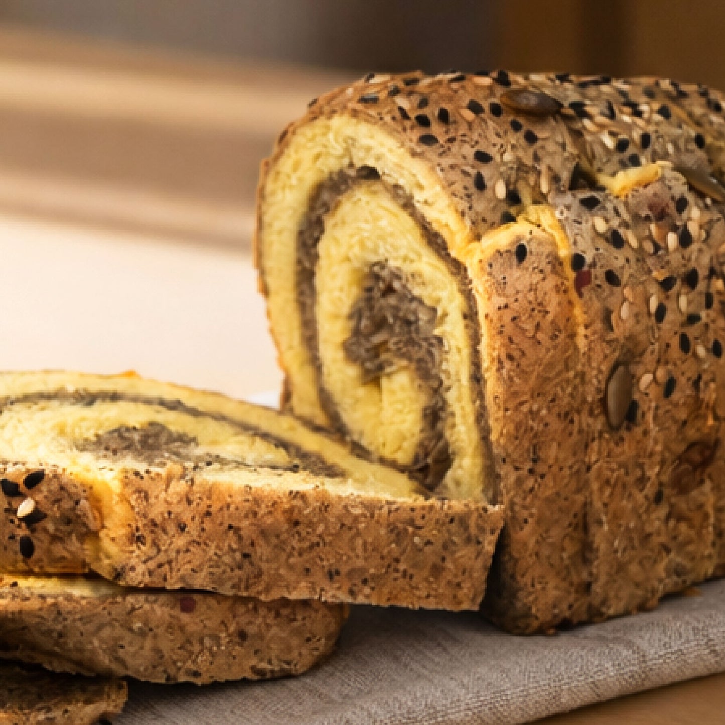 Black Sesame Pumpkin Sourdough Toast