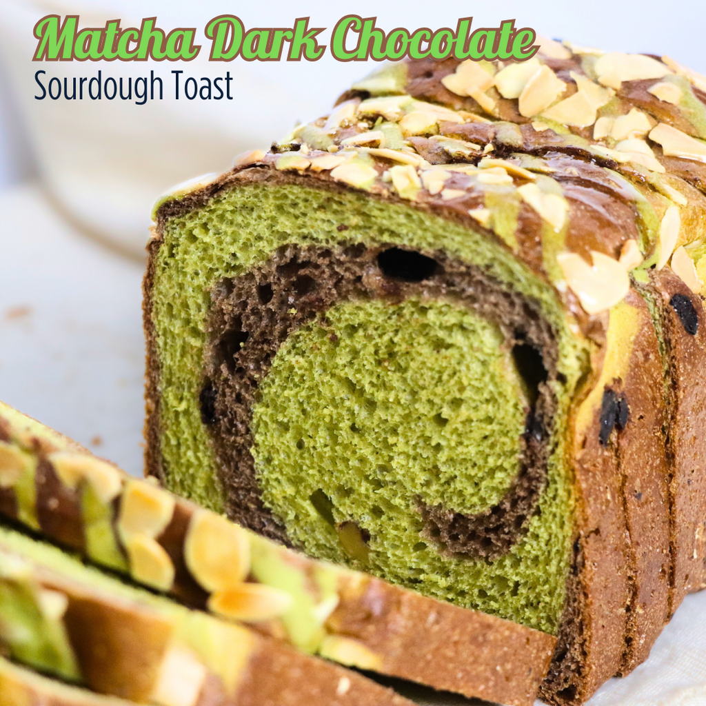 [NEW] Matcha Dark Chocolate  Sourdough Toast