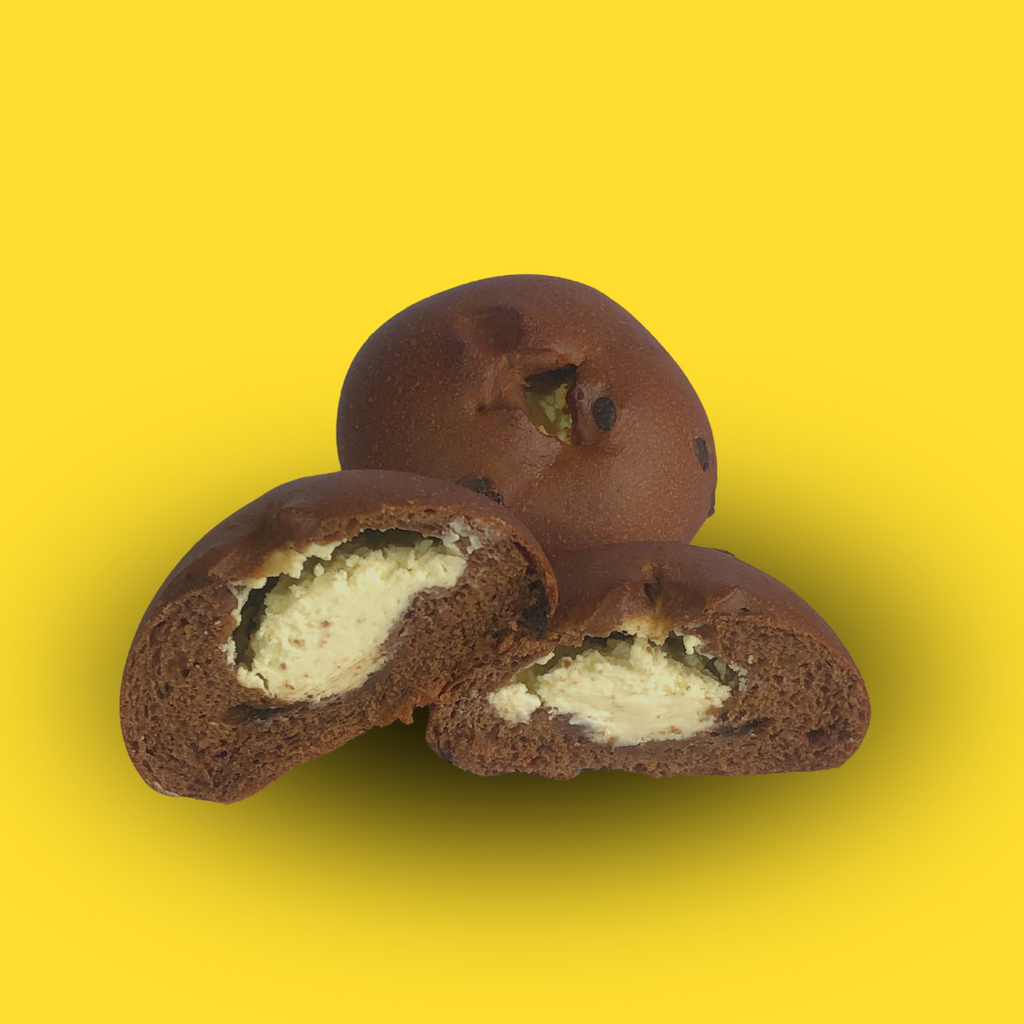 Chocolate Cream Cheese Sourdough Bun-Fresh Bread-YookyBites