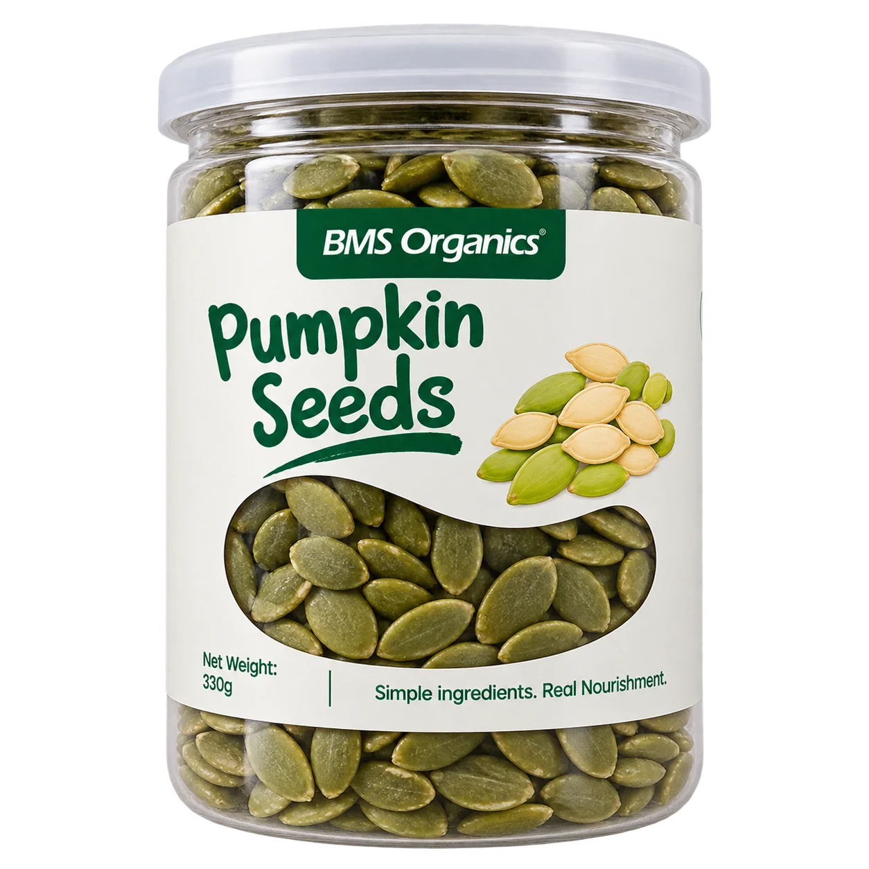 BMS Organics Pumpkin Seeds (Raw) (330g)