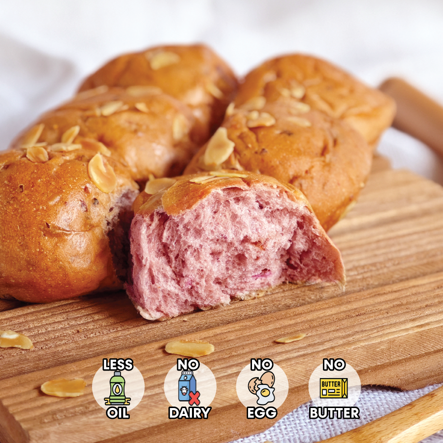 Walnut Raisin Purple Sourdough Bun (6pcs)
