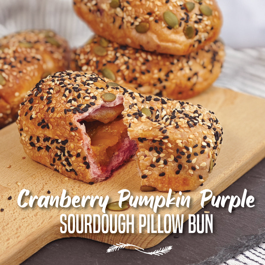 Cranberry Pumpkin Purple Sourdough Pillow Bun -Weekly Specials