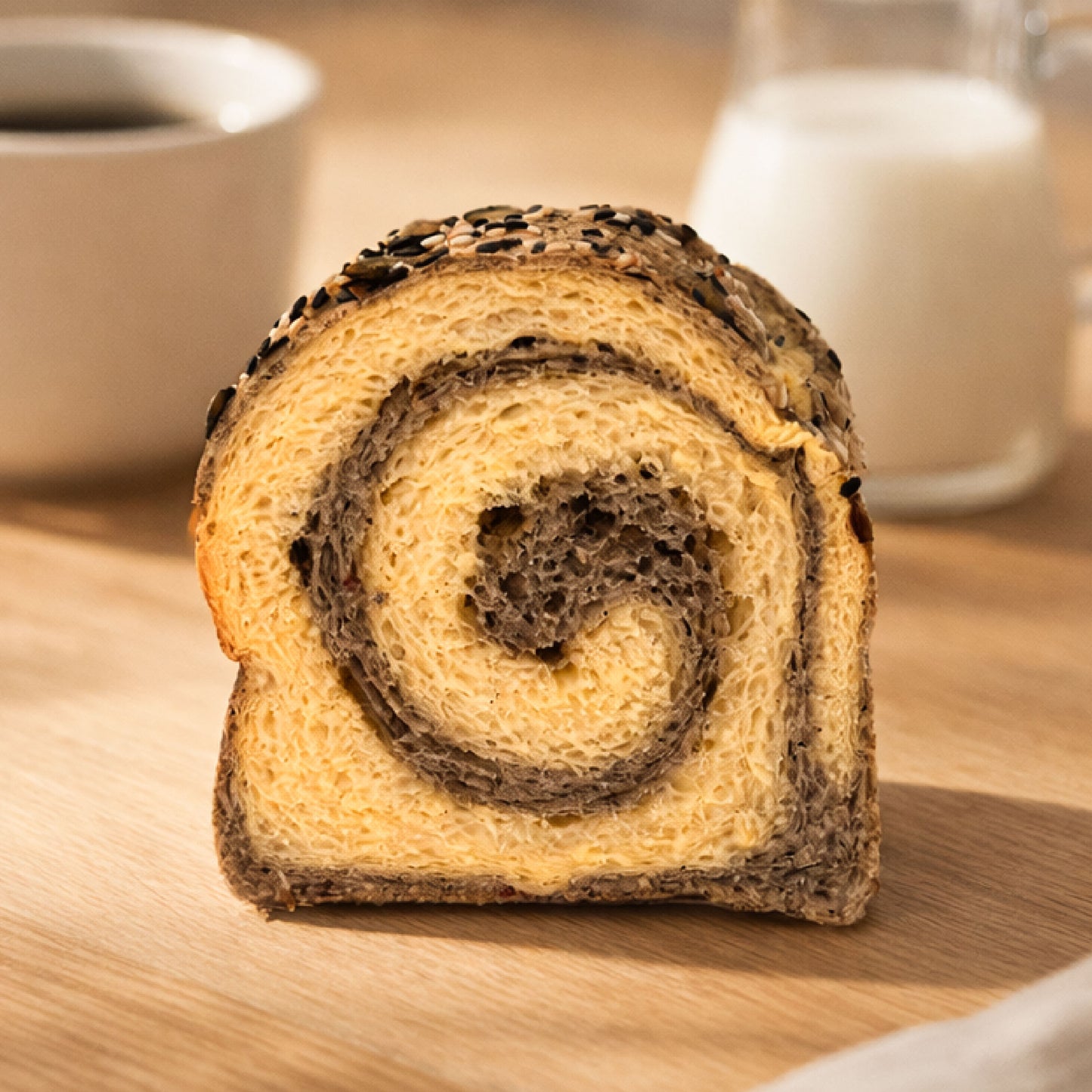 Black Sesame Pumpkin Sourdough Toast