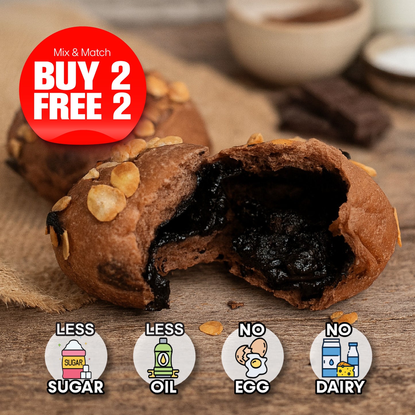 Salted Dark Chocolate Lava Sourdough Bun