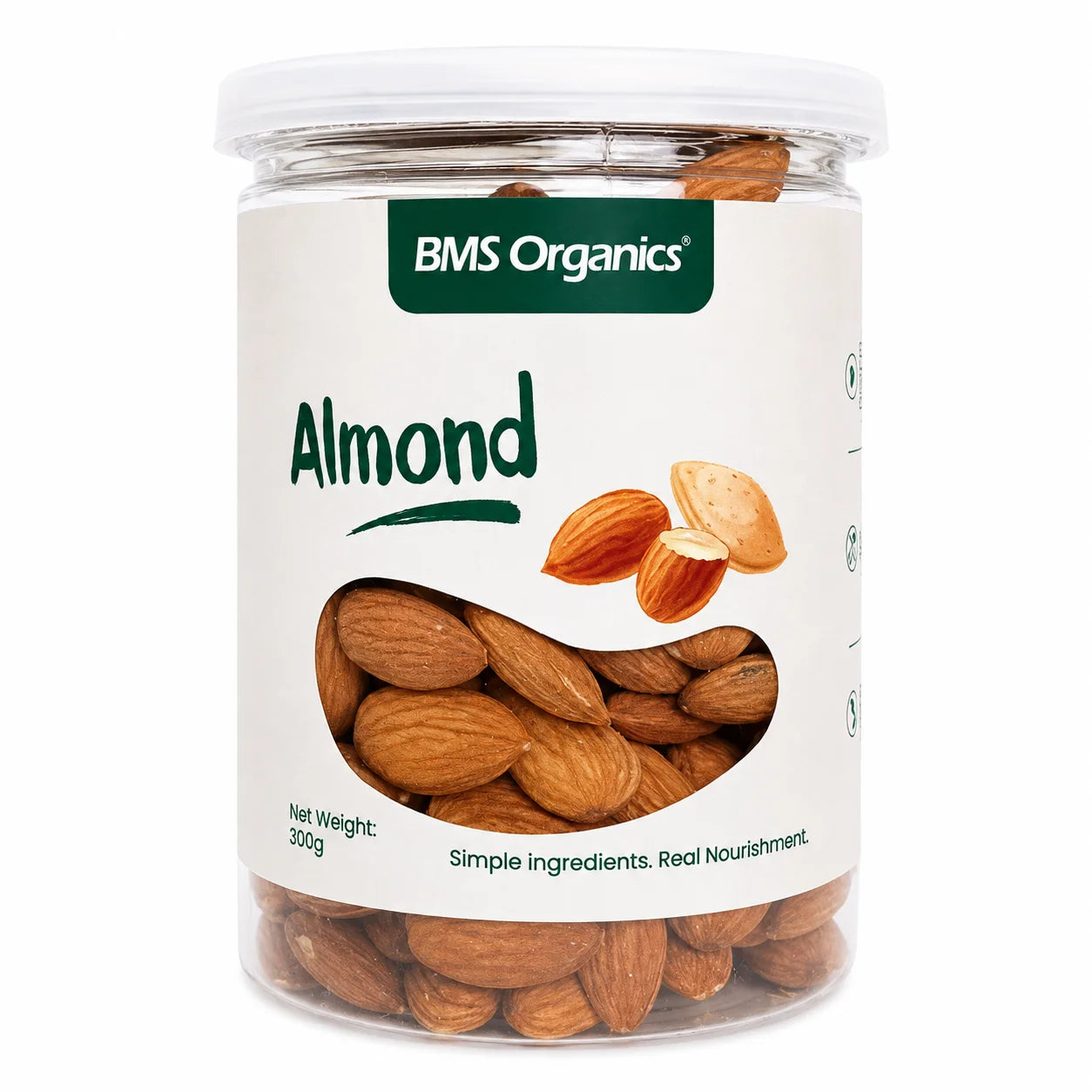 BMS Organics - Almond (Raw) (300g)