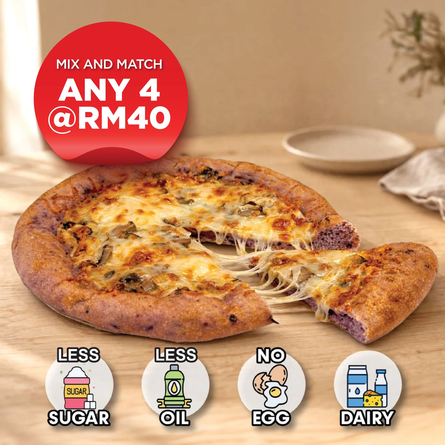 Frozen Truffle Mushroom Sourdough Pizza