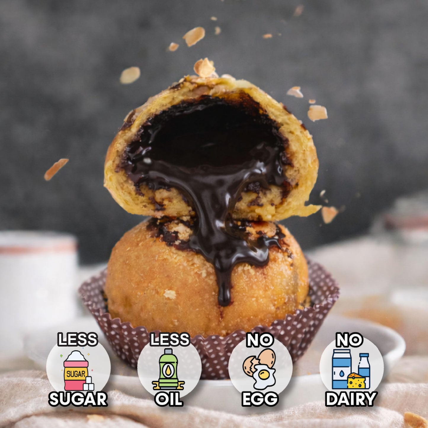 Dark Chocolate Lava Orange Levain Sourdough Bun