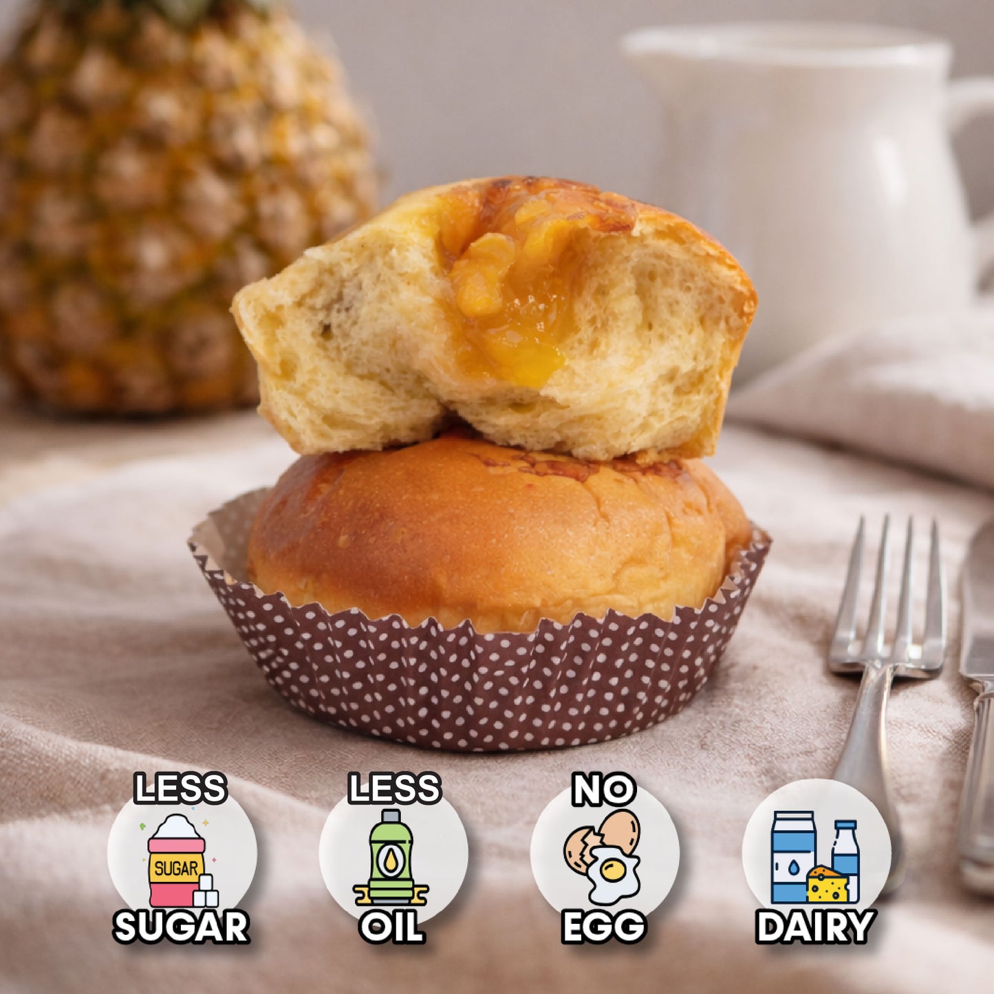 Pineapple Cheese Sourdough Bun