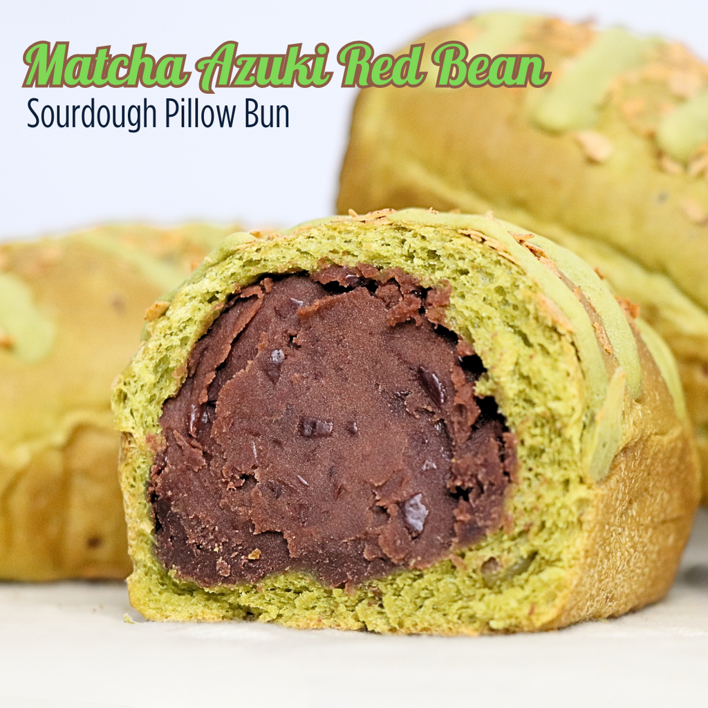 [NEW] Matcha Azuki Red Bean Sourdough Pillow Bun