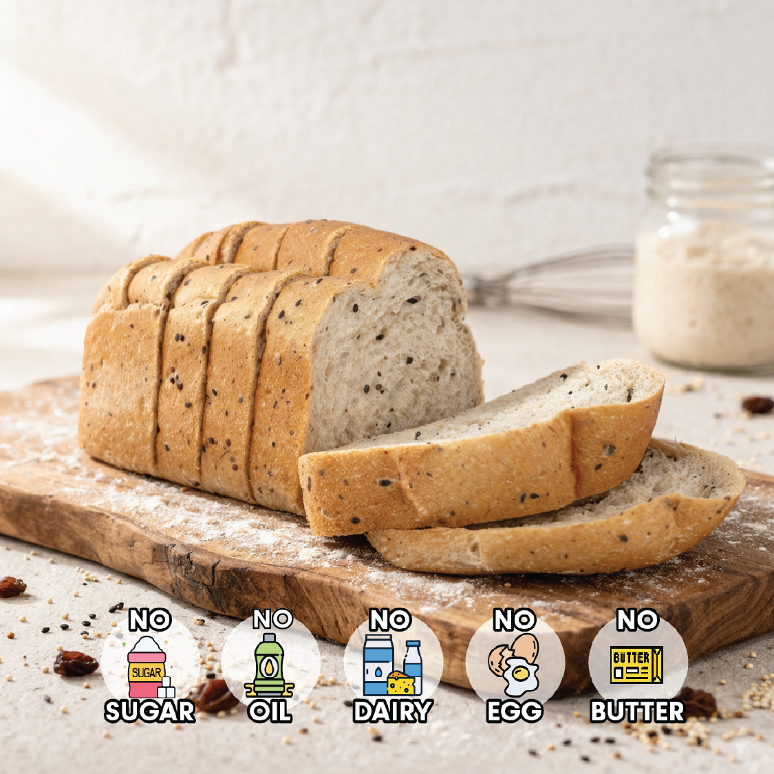 Raisin Levain Quinoa Sourdough Toast