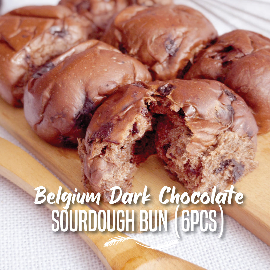 Vegan Belgium Dark Chocolate Sourdough Bun (6pcs)