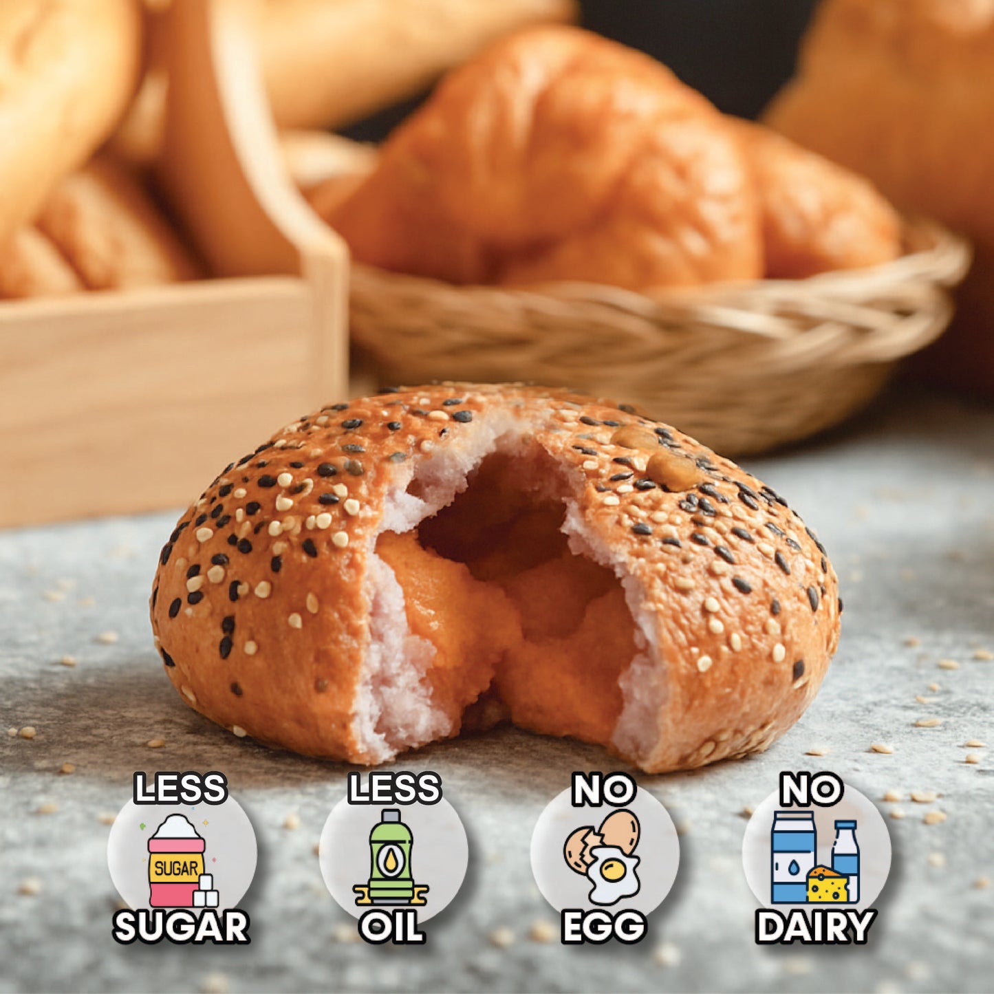 [R] Cranberry Pumpkin Purple Sourdough Bun