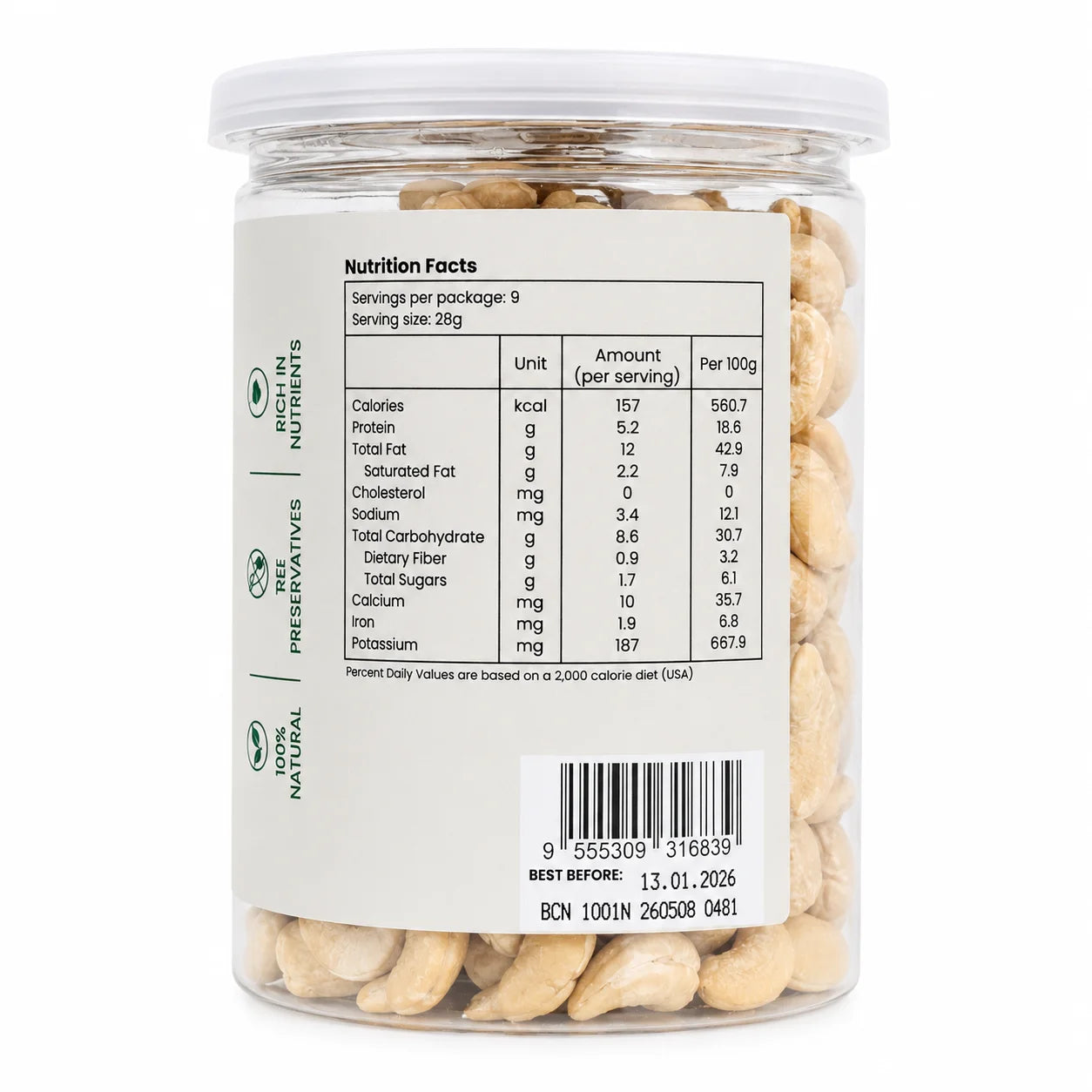 BMS Organics - Cashew Nuts (New Nut)