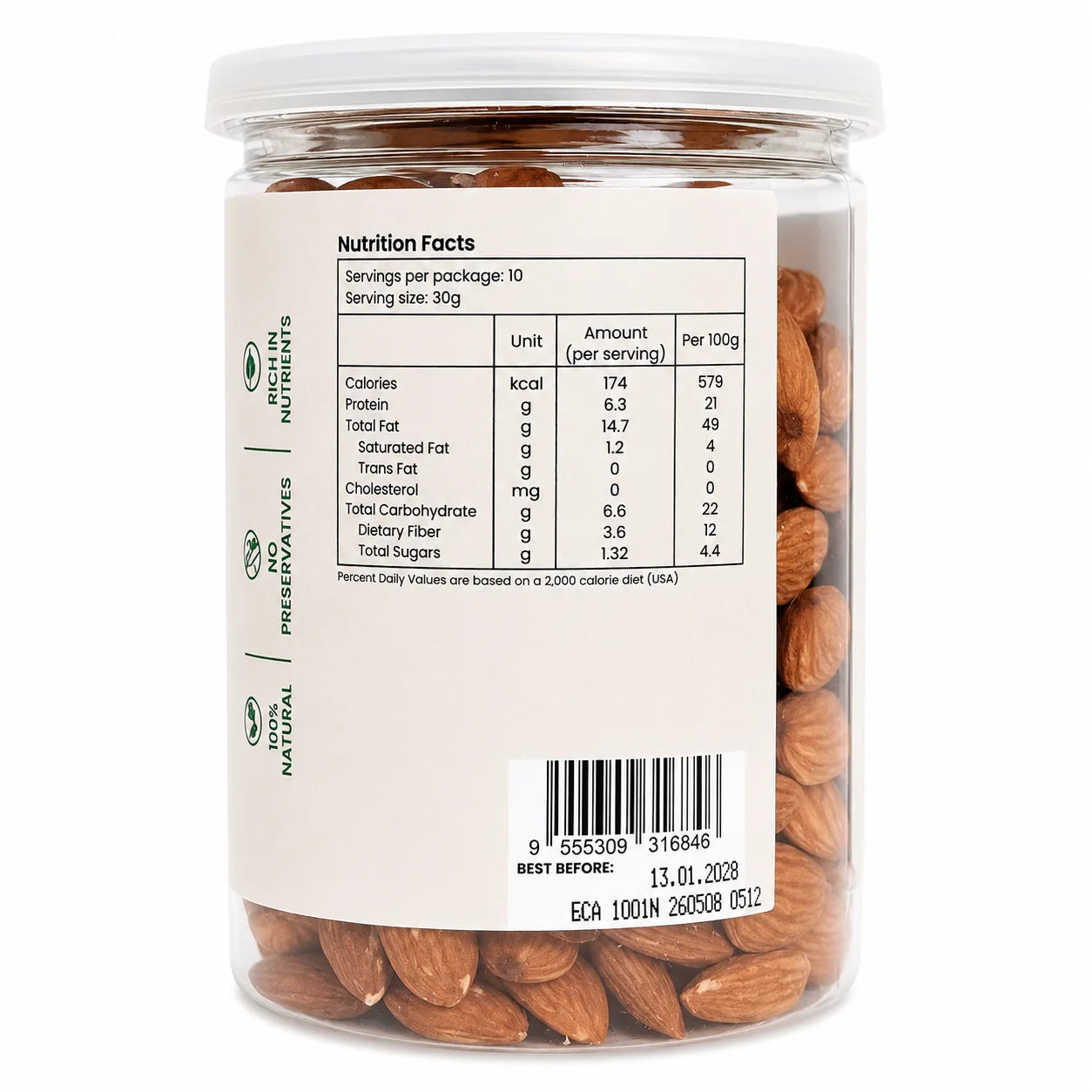 BMS Organics - Almond (Raw) (300g)