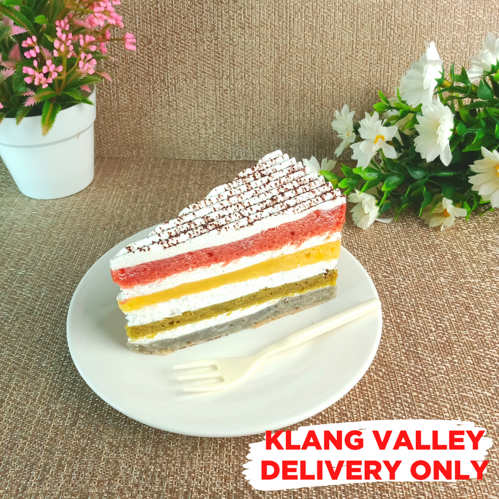 Vegan Rainbow Slice Cake-Whole Cake-YookyBites