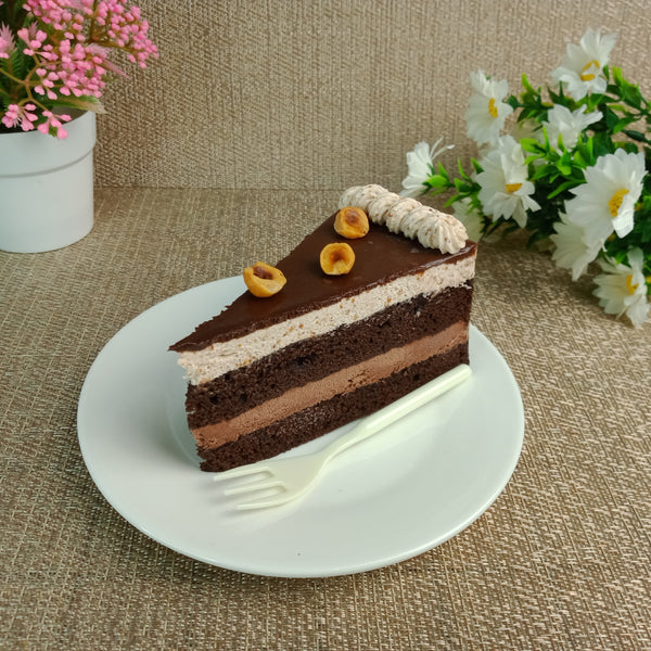 Vegan Chocolate Hazelnut Slice Cake-Whole Cake-YookyBites