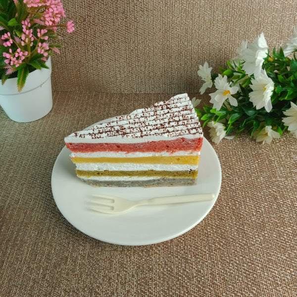 Vegan Rainbow Slice Cake-Whole Cake-YookyBites